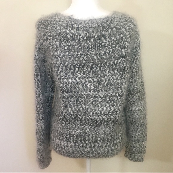 J.O.A. Sweaters Joa Los Angeles Black And White Fuzzy Sweater